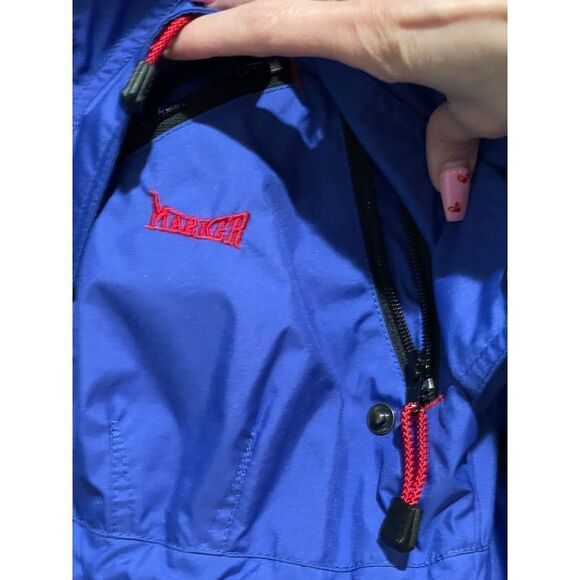 Vintage Marker LTD Vertical Light Ski/Snow Blue Jacket W/ Detachable Hood Size 6 - Picture 9 of 12